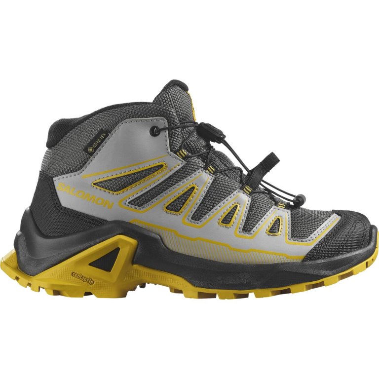 Взуття Salomon X Ultra Mid GTX J - сірий/жовтий