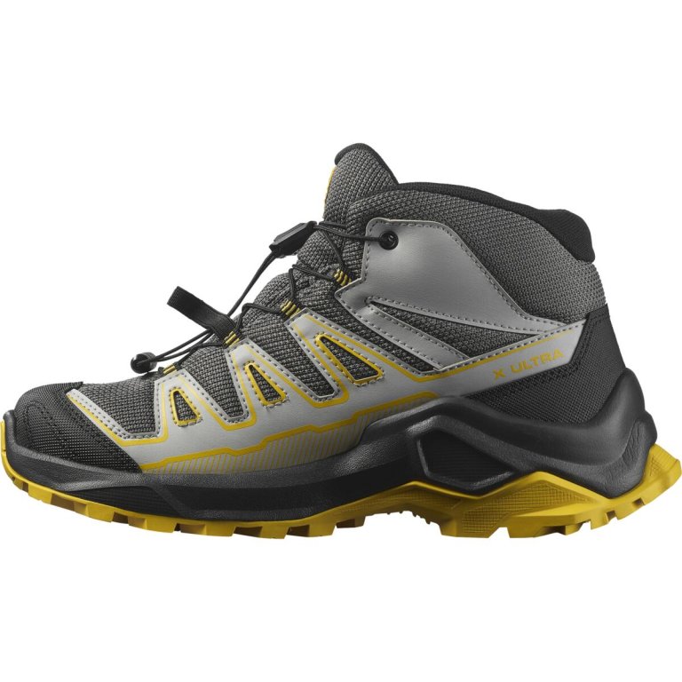 Взуття Salomon X Ultra Mid GTX J - сірий/жовтий