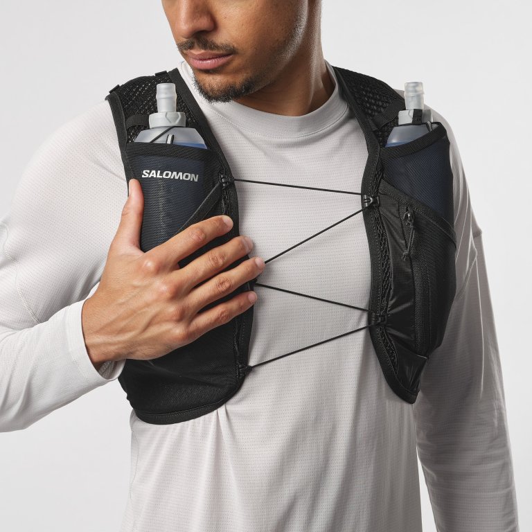Жилет Salomon Active Skin 4 Grvl Набір з флягами - зелений