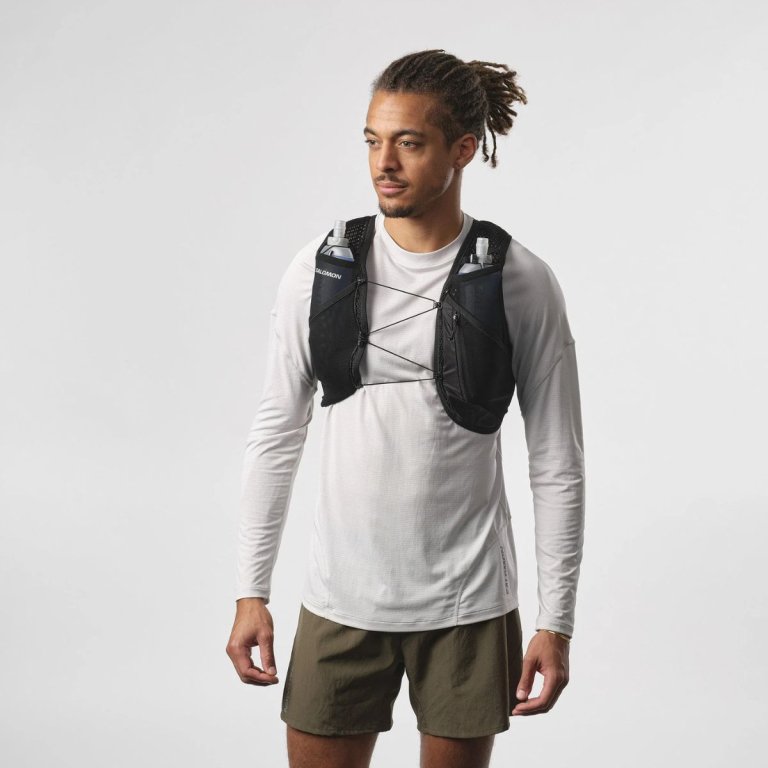 Жилет Salomon Active Skin 4 Grvl Набір з флягами - зелений