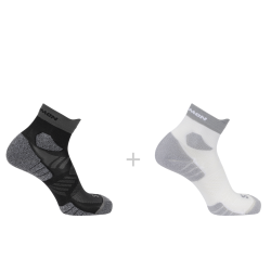Шкарпетки Salomon Aero Ankle 2-Pack - білий/чорний
