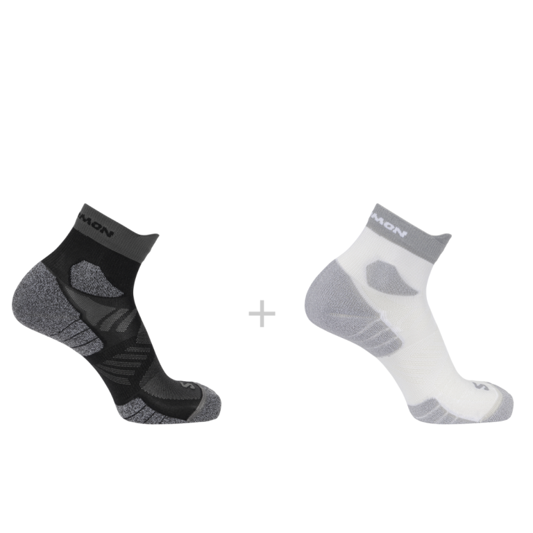 Шкарпетки Salomon Aero Ankle 2-Pack - білий/чорний