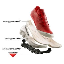 Кросівки Salomon S LAB Ultra Glide - червоно/білі