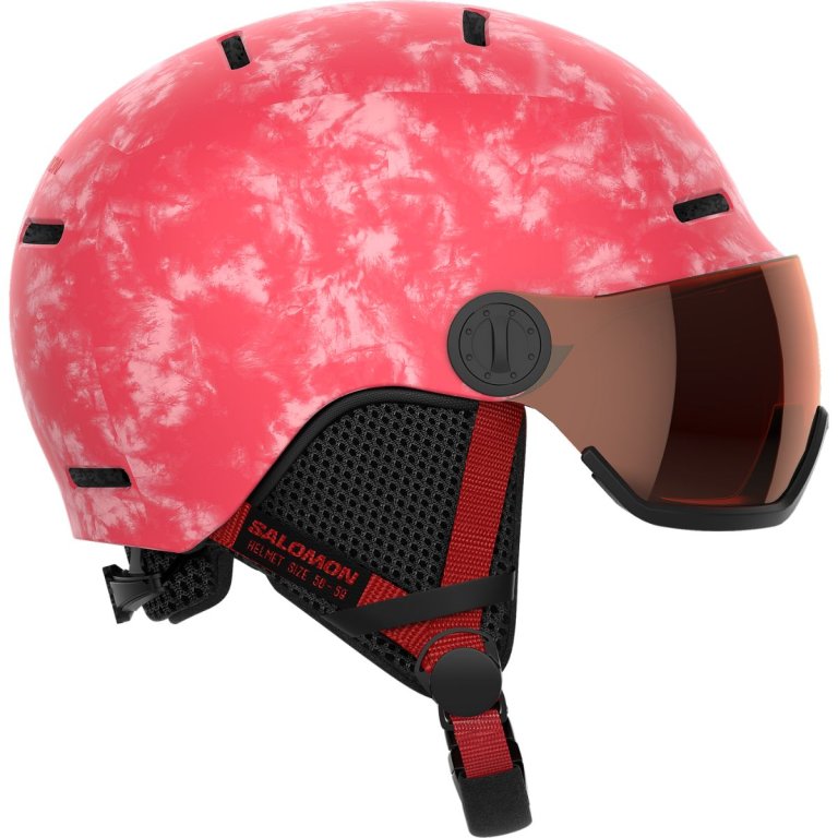 Лижний шолом Salomon Grom Visor Rental K - рожевий