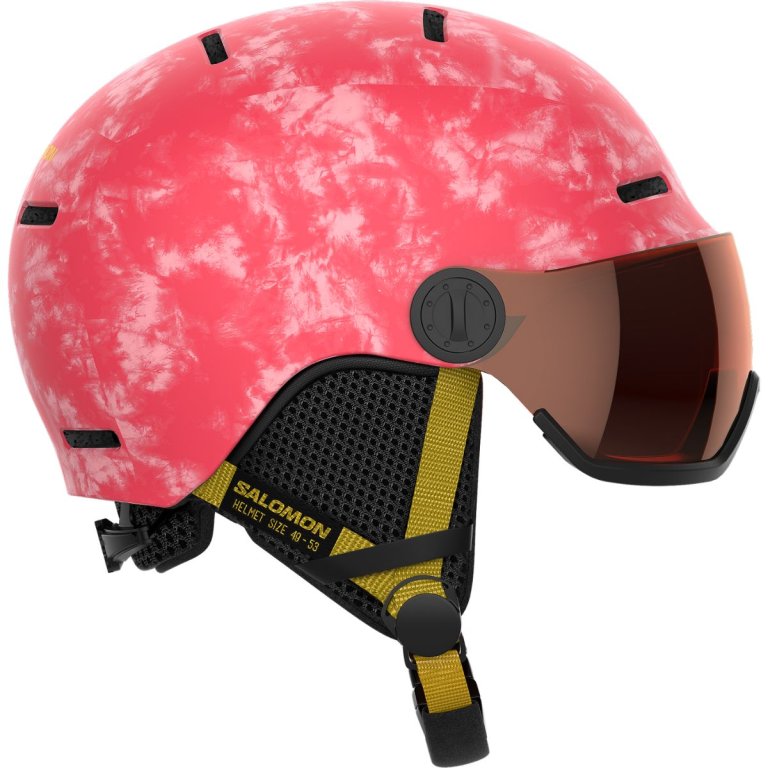 Лижний шолом Salomon Grom Visor Rental K - рожевий