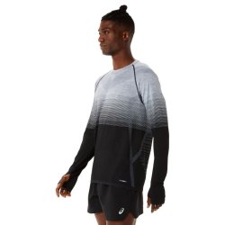 Tričko Asics Seamless LS Top M - černá/šedá