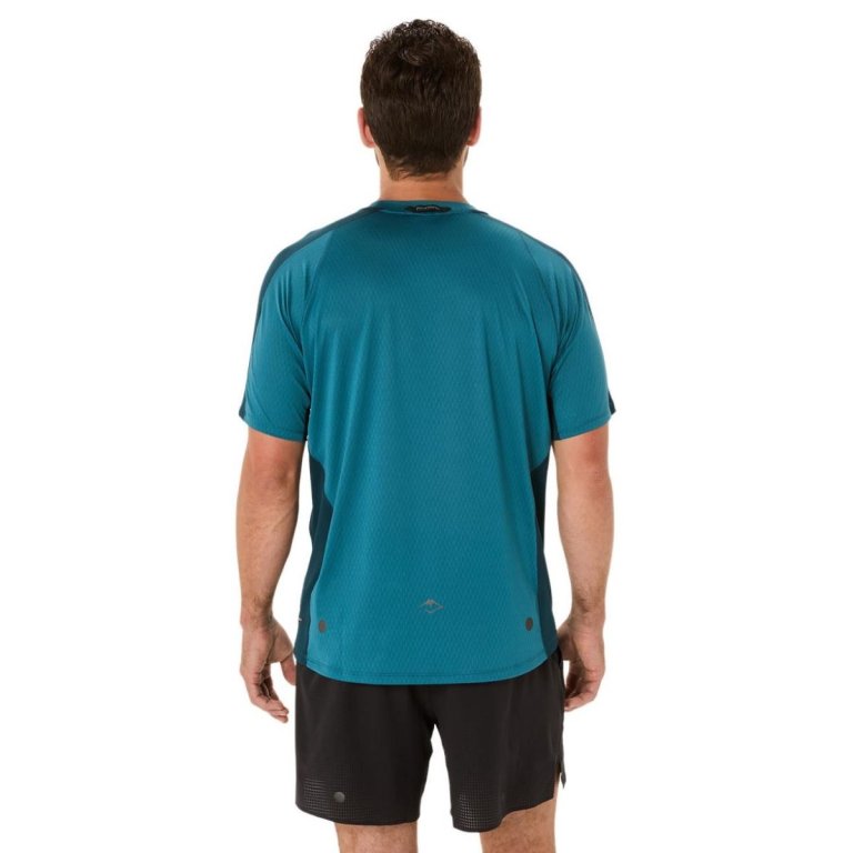 Футболка Asics Fujitrail Elite SS Top M - синя