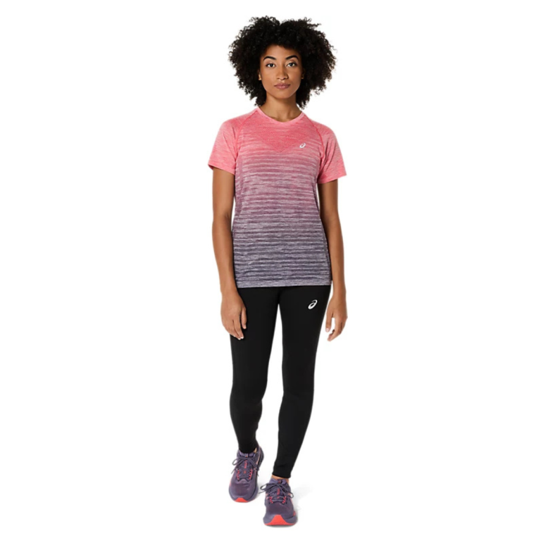 Футболка Asics Seamless SS Top W - рожевий/фіолетовий