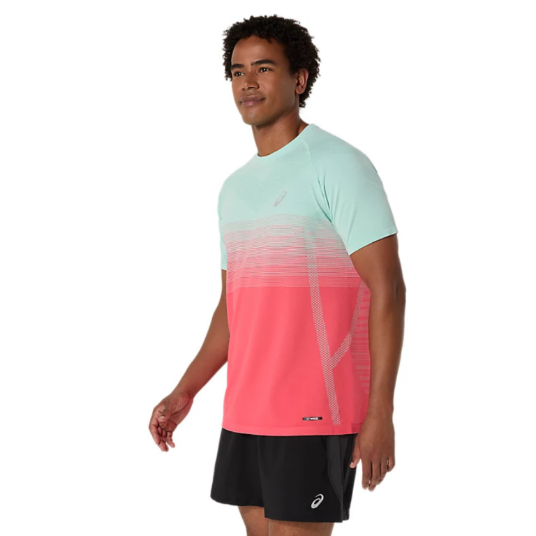 Футболка Asics Seamless SS Top M - оранжевий/зелений