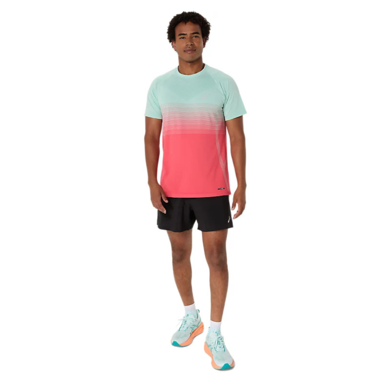 Футболка Asics Seamless SS Top M - оранжевий/зелений