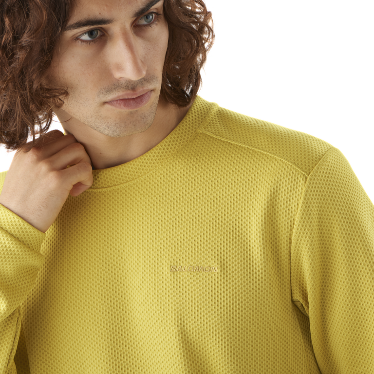 Кофта Salomon Motomesh Crewneck M - жовта