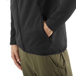 Худі Salomon Essential Lightwarm FZ HD M - чорне