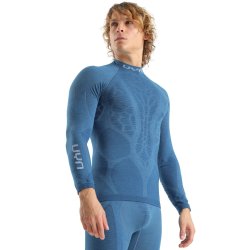 Tričko UYN Elevatyon Biomorph UW Shirt LS Turtle Neck M - modrá