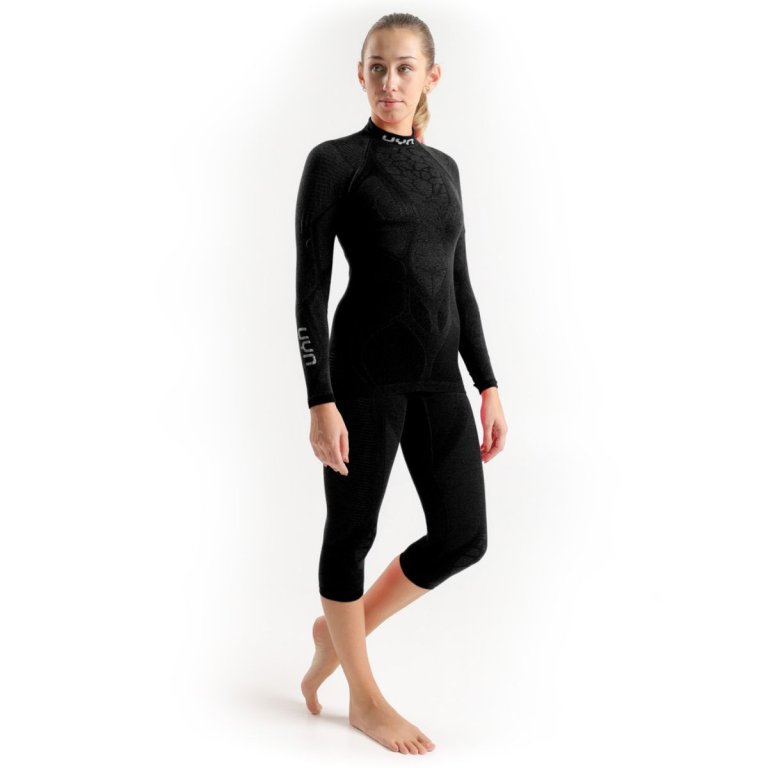 Футболка UYN Elevatyon Biomorph UW Shirt LS Turtle Neck W - чорна