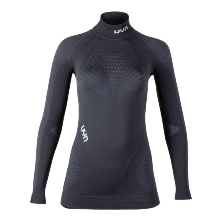 Футболка UYN Ambityon UW LS Turtle Neck W - чорно/сіро/біла