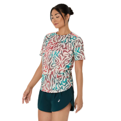 Футболка Asics Road All Over Print SS Top W - бежевий
