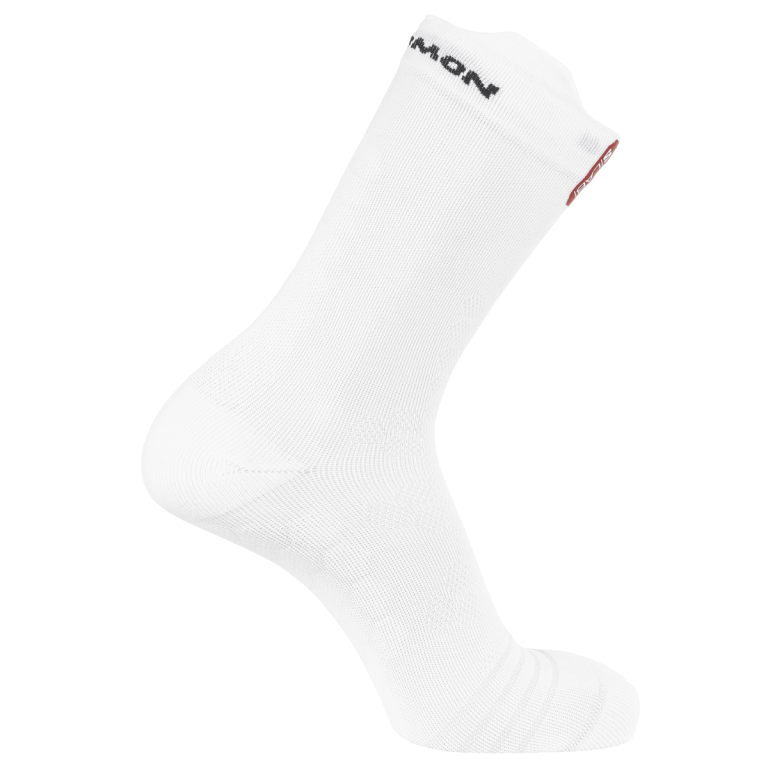 Шкарпетки Salomon S/Lab Glide Crew Socks - біло/червоні