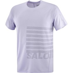 Футболка Salomon Sense Aero SS Tee GFX M - фіолетова