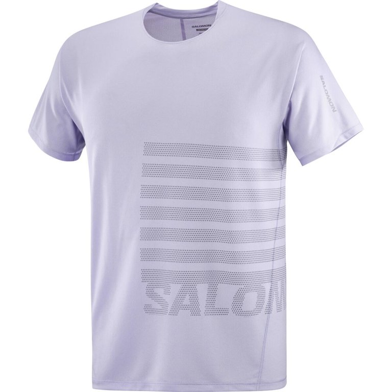 Футболка Salomon Sense Aero SS Tee GFX M - фіолетова