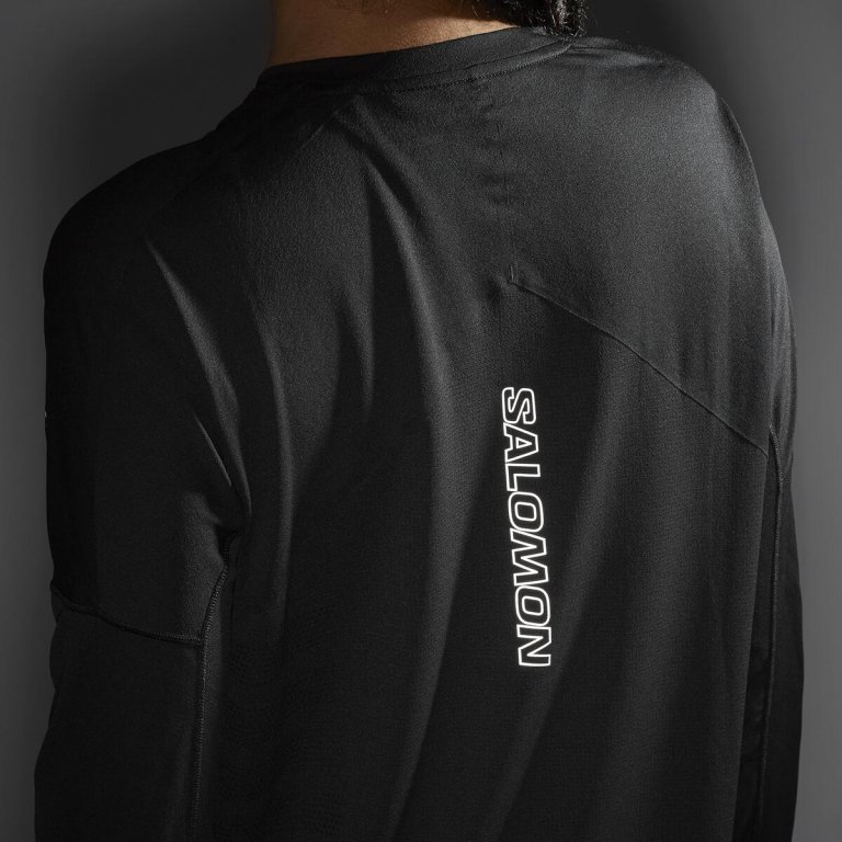 Футболка Salomon Sense Aero LS Tee GFX W - чорна