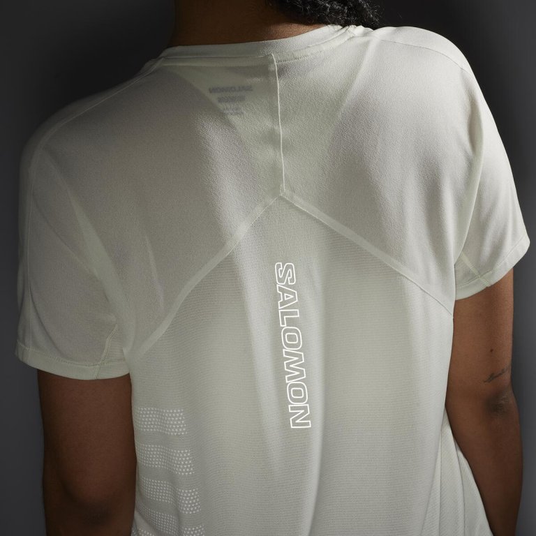 Tričko Salomon Sense Aero SS Tee GFX W - bílá