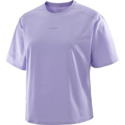 Футболка Salomon Trackline SS Tee W - фіолетова