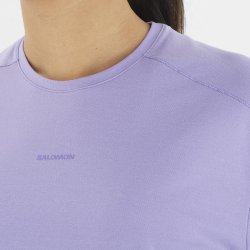 Футболка Salomon Trackline SS Tee W - фіолетова