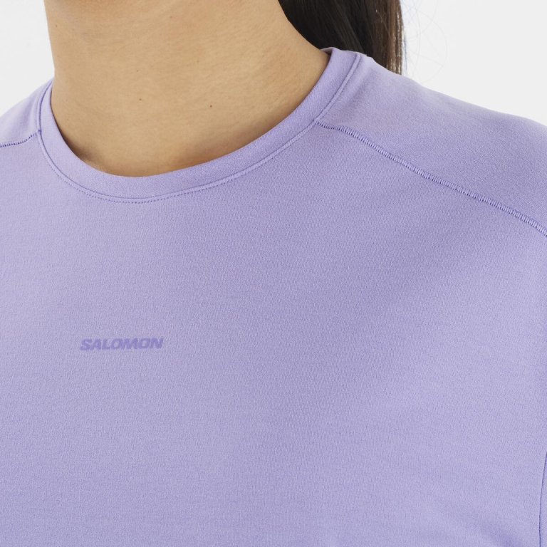 Футболка Salomon Trackline SS Tee W - фіолетова