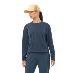 Кофта Salomon Motomesh Crewneck W - синя