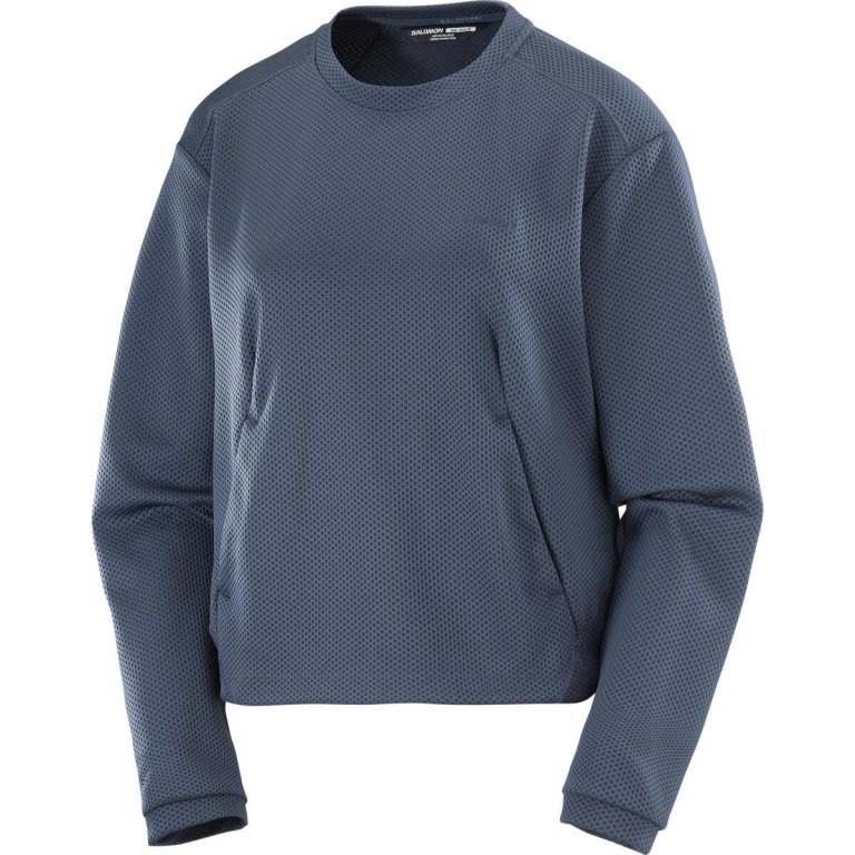 Кофта Salomon Motomesh Crewneck W - синя