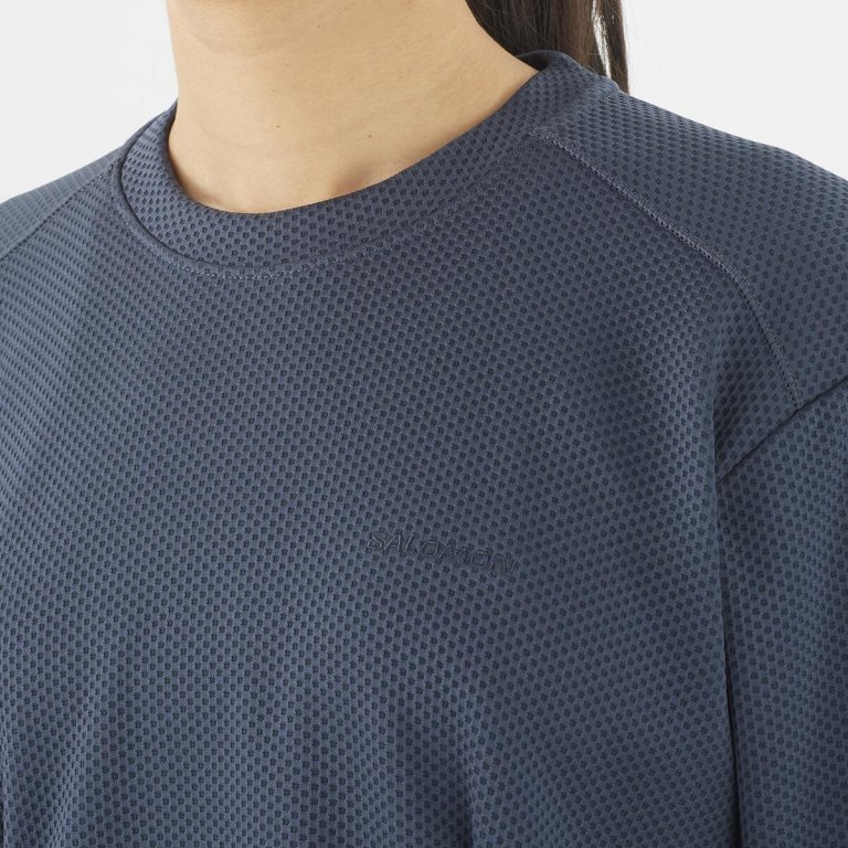 Кофта Salomon Motomesh Crewneck W - синя