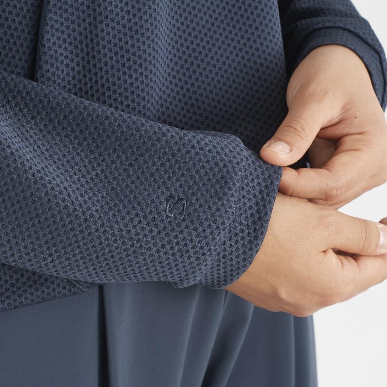 Кофта Salomon Motomesh Crewneck W - синя
