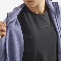 Світшот Salomon Outline Warm FZ W - фіолетовий