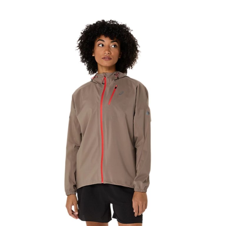 Куртка Asics Fujitrail Elite Waterproof Jacket W - коричневий