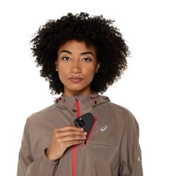 Куртка Asics Fujitrail Elite Waterproof Jacket W - коричневий