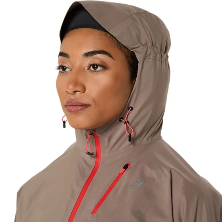 Куртка Asics Fujitrail Elite Waterproof Jacket W - коричневий