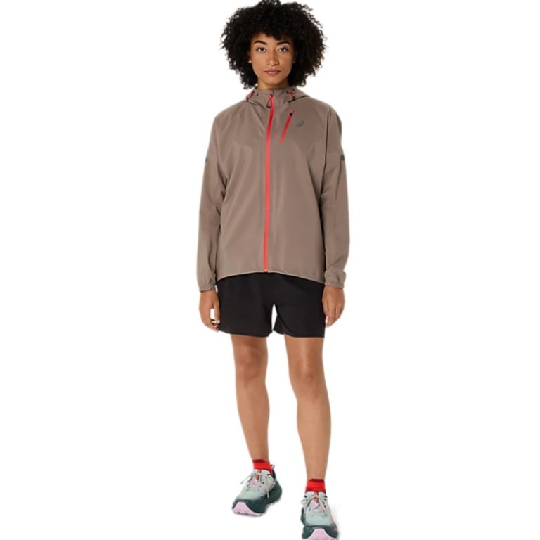 Куртка Asics Fujitrail Elite Waterproof Jacket W - коричневий