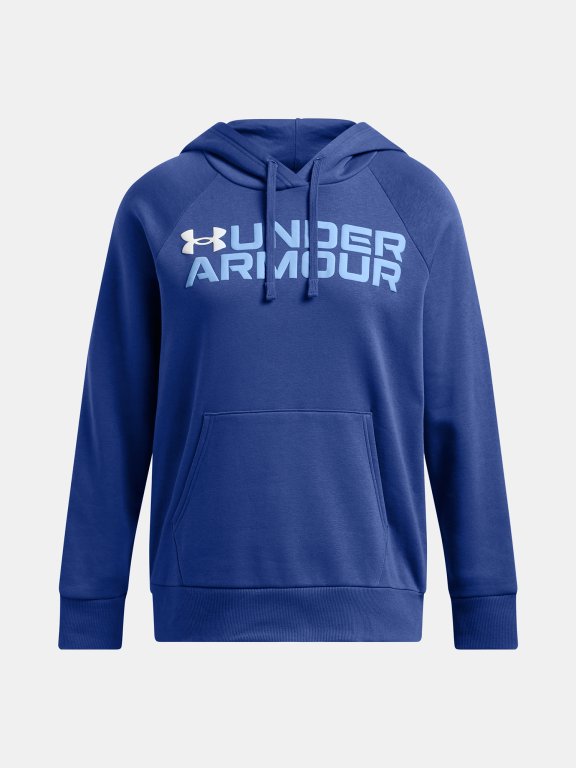 Худі Under Armour Rival з флісу зі словом Rival - СИНІЙ