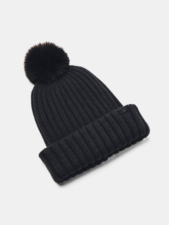 Шапка Under Armour W Halftime Pom Beanie-BLK