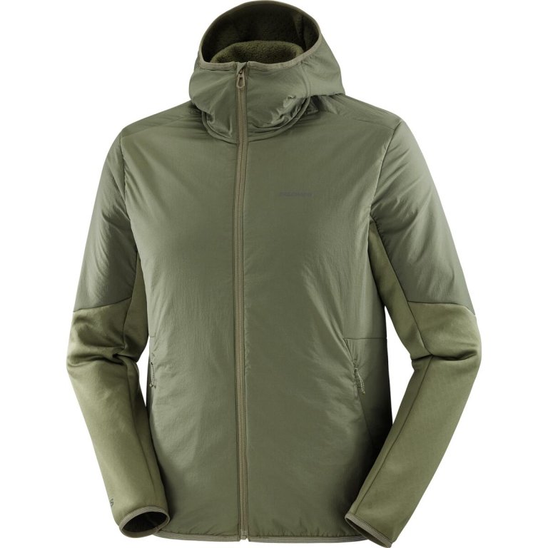 Кофта Salomon Outline Warm Hybrid HD M - зелена