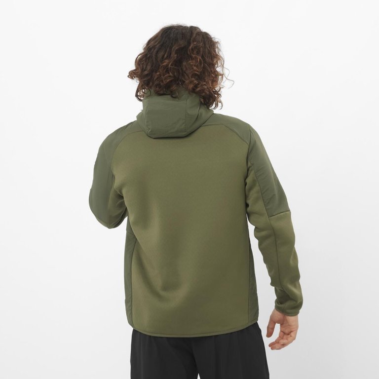 Кофта Salomon Outline Warm Hybrid HD M - зелена