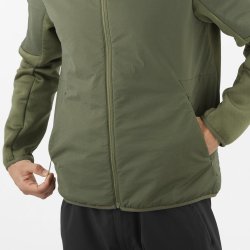 Кофта Salomon Outline Warm Hybrid HD M - зелена
