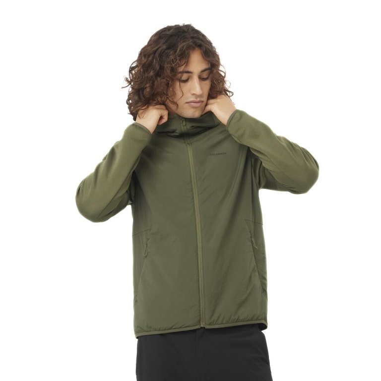 Кофта Salomon Outline Warm Hybrid HD M - зелена