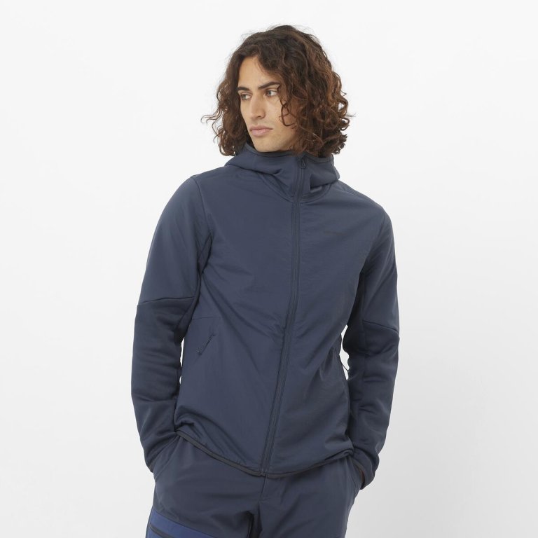 Кофта Salomon Outline Warm Hybrid HD M - синя
