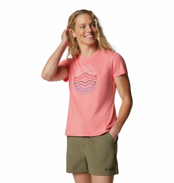 Футболка Columbia Sloan Ridge™ Graphic SS Tee W - рожевий
