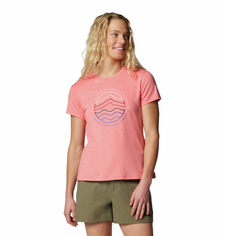Футболка Columbia Sloan Ridge™ Graphic SS Tee W - рожевий