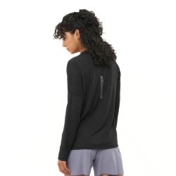 Футболка Salomon Sense Aero LS Tee GFX W - чорна