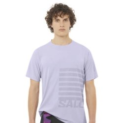 Футболка Salomon Sense Aero SS Tee GFX M - фіолетова