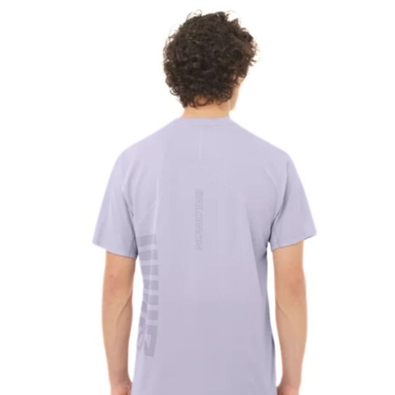 Футболка Salomon Sense Aero SS Tee GFX M - фіолетова