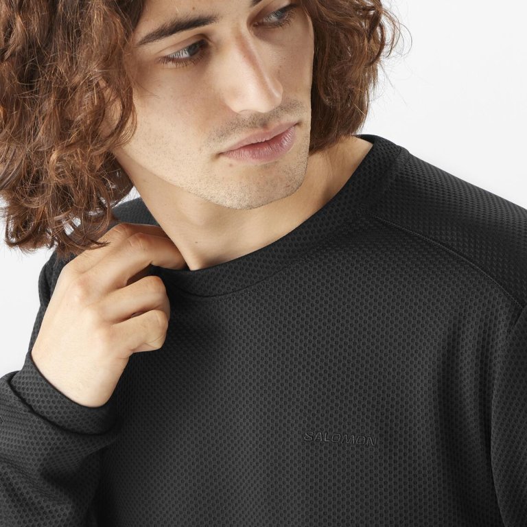 Кофта Salomon Motomesh Crewneck M - чорна